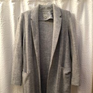 Light grey long blazer coat